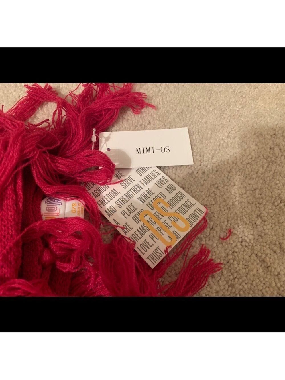 NWT Lularoe Raspberry Pink Mimi Cable Knit Shawl - Picture 4 of 6